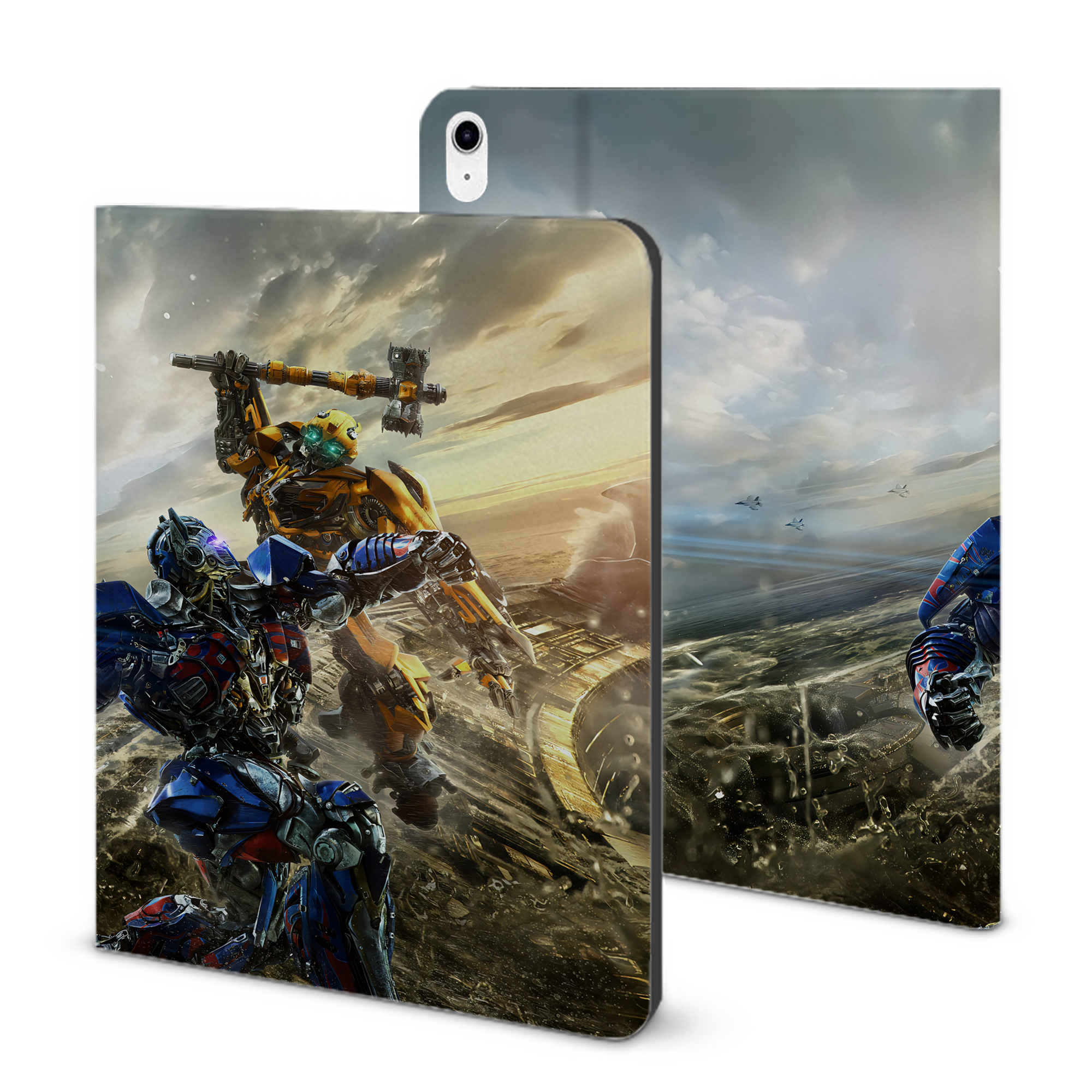 （画像用） Transformers トランスフォーマー IPad ケース ブック型 PUレザー TPU 耐衝撃 軽量 薄型 ペン収納なし 全面保護 IPad 各モデル対応